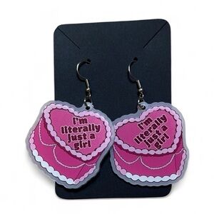 IM LITERALLY JUST A GIRL,earrings, o/s